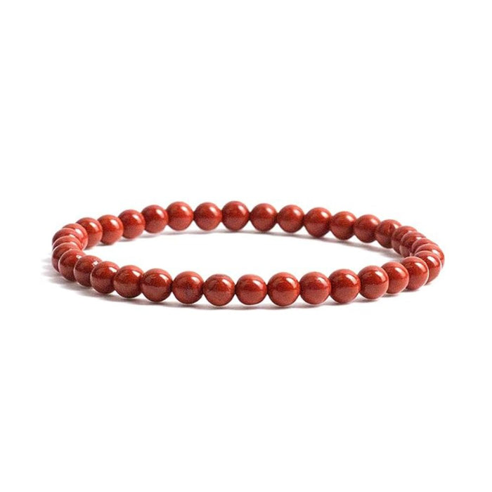 Crystal Bracelet - 4mm Red Jasper