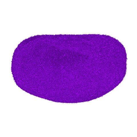The Rip It Chin Cup for Defense Softball Fielder's Mask (DGCHIN) by Rip It is a bright purple, fuzzy, oval-shaped accessory with a comfortable chin cup, shown against a white background.