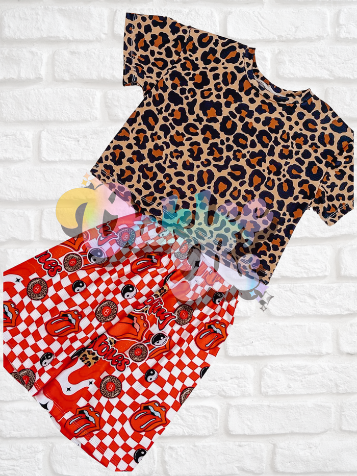 Rock Leopard Flow Pants & Oversized Tee