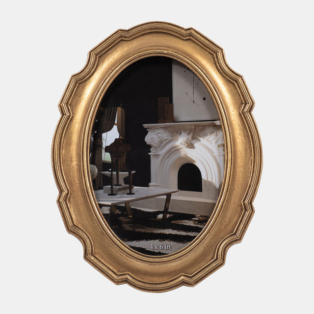 Round Vintage Style Frame 4x6