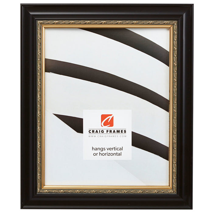 Ruskin 1.5", Black & Gold Picture Frame