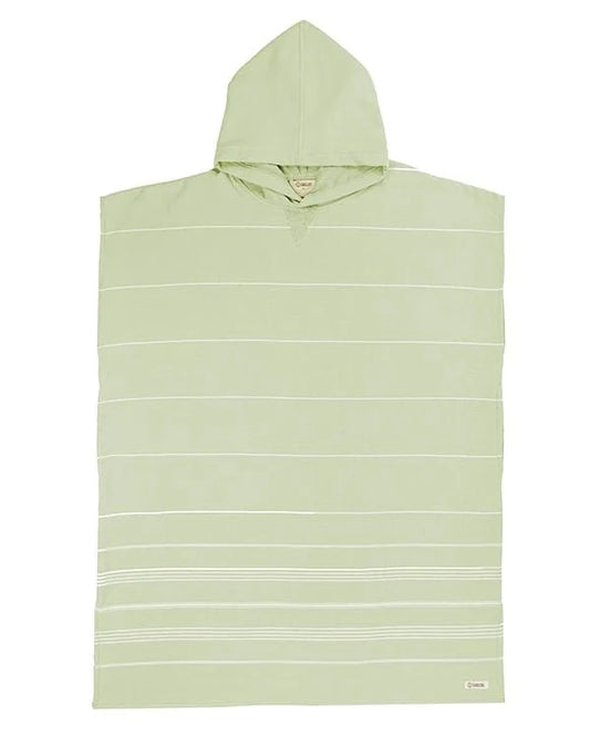 Sand Cloud | Classic Stripe Hooded Poncho - Celadon Green - Aesthetics By Kell