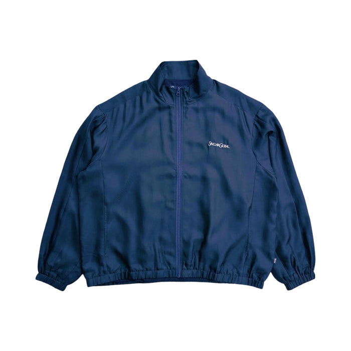 Sinclair Silk Track Jacket Navy