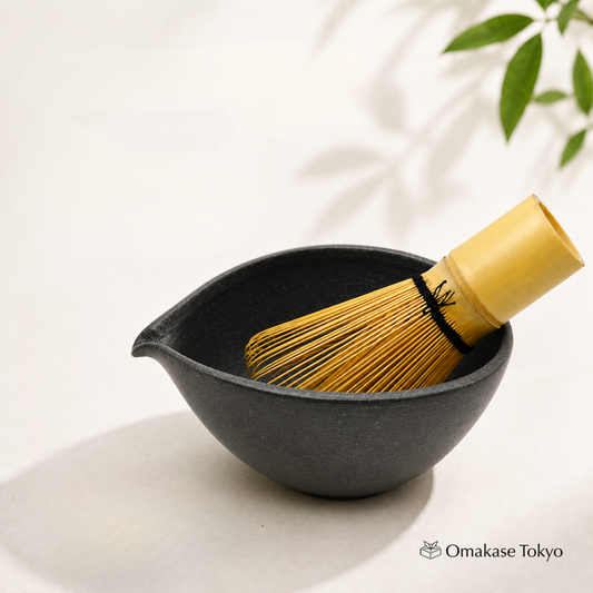 Single Mouth Bowl Medium Bizen Style Matcha Bowl 6.1 fl oz / 180 ml