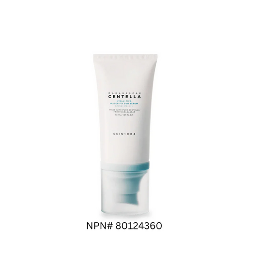 SKIN1004 Madagascar Centella Hyalu-Cica Water-Fit Sun Serum is a lightweight Korean sunscreen with SPF50+ PA++++ that helps protect the skin from UV rays while providing soothing hydration. Formulated with Centella Asiatica Extract, Niacinamide, Sodium Hyaluronate, Hydrolyzed Hyaluronic Acid, Hyaluronic Acid, and botanical extracts, it helps calm, moisturize, and support a fresh dewy glow. The unscented, fast-absorbing texture leaves a non-greasy finish with no heavy feel, making it suitable for
