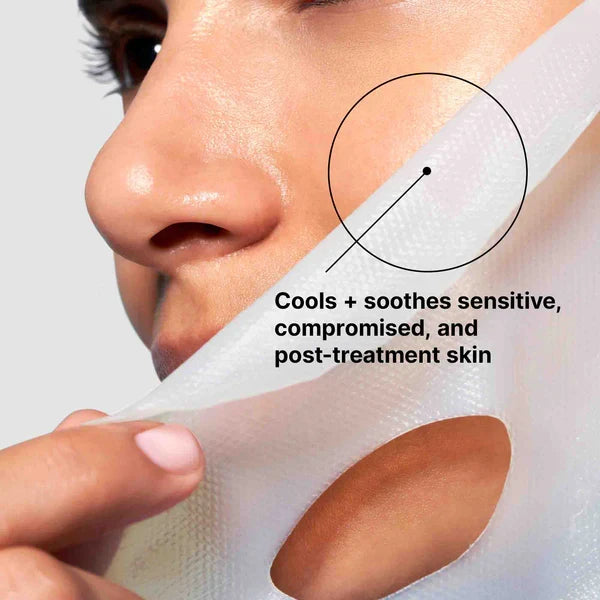 Biocellulose restorative mask sheet cooling and soothing post-treatment skin