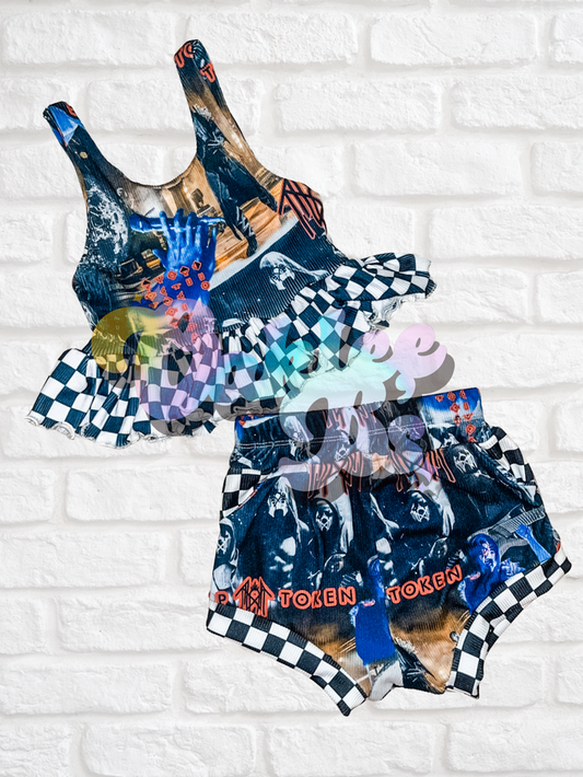 Sleep Token Paisley Top & Pocket Shorties