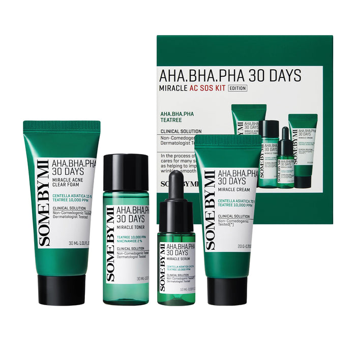 SOME BY MI AHA BHA PHA 30 Days Miracle AC SOS KIT بكج المعجزة لعلاج الحبوب من سم باي مي
