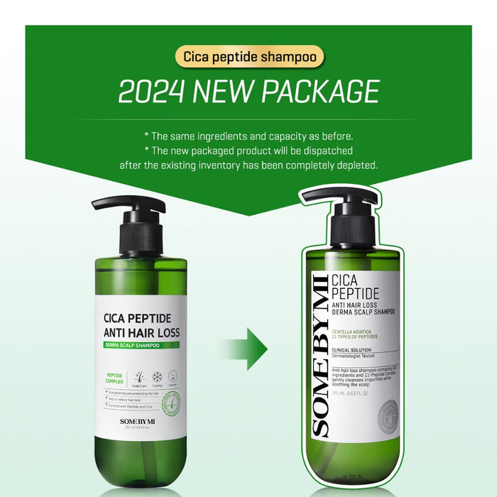 SOME BY MI Cica Peptide Anti Hair Loss Derma Scalp Shampoo شامبو الببتايد لعلاج التساقط من سمباي مي