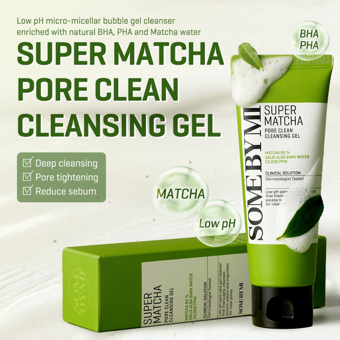 SOME BY MI Super Matcha Pore Cleansing Gel  غسول البشرة الجل بالماتشا من سمباي مي