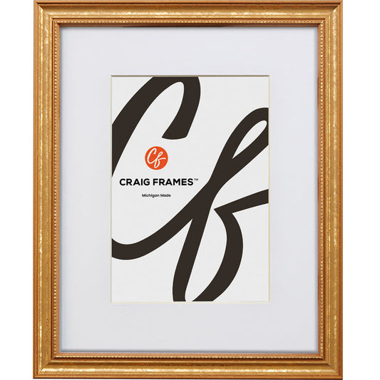 Stratton .75", Matted Aged Gold Picture Frame