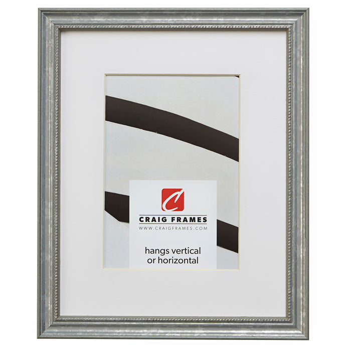 Stratton .75", Matted Aged Silver Picture Frame