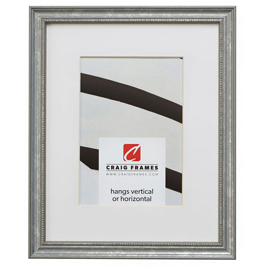 Stratton .75", Matted Aged Silver Picture Frame