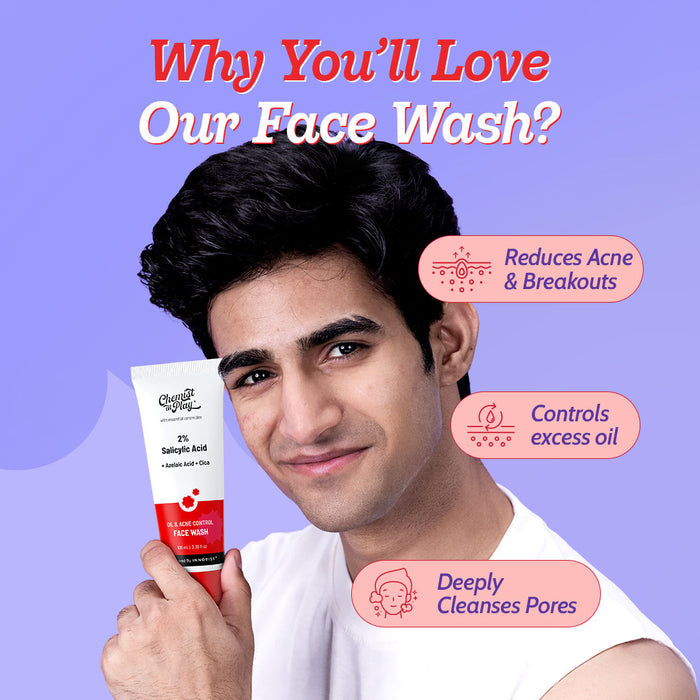 The Clear Skin Duo | 2% Salicylic Acid Face Wash - 100ml & Acne Control Face Serum - 10ml
