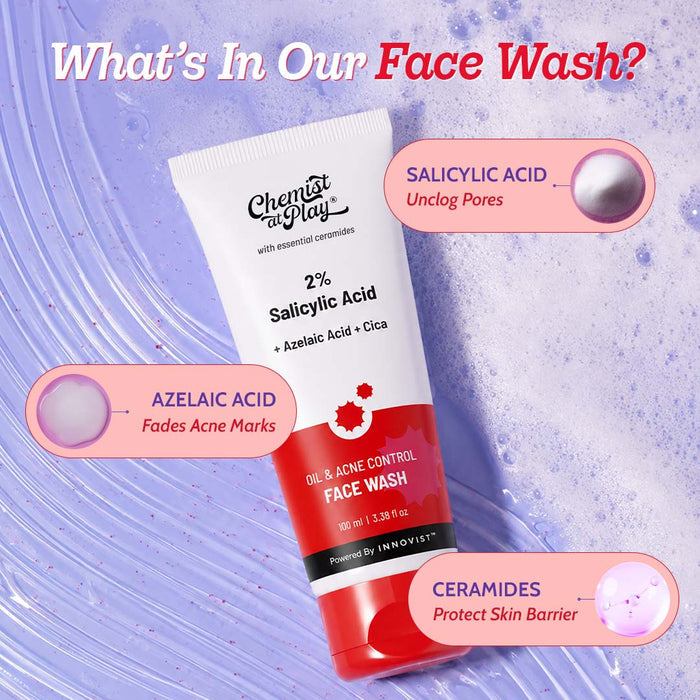 The Clear Skin Duo | 2% Salicylic Acid Face Wash - 100ml & Acne Control Face Serum - 10ml