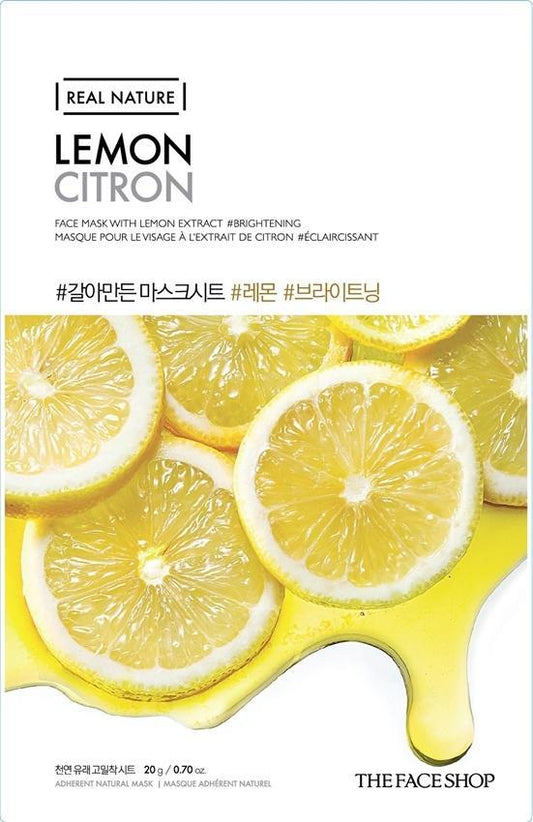 The Face Shop REAL NATURE MASK SHEET LEMON x 10pc - Komiko Beauty