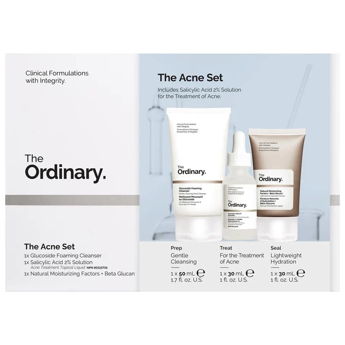 THE ORDINARY the acne set including salysilc acid 2% solution for the treatmint of acne مجموعة الساليسيلك اسد للعناية بالبشرة