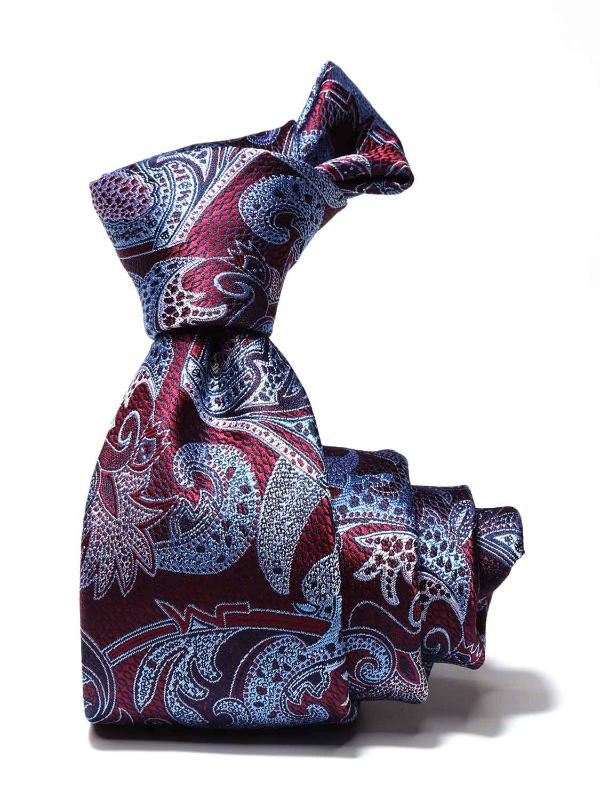 Torino All Over Dark Purple Silk Tie