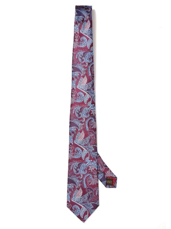 Torino All Over Dark Purple Silk Tie