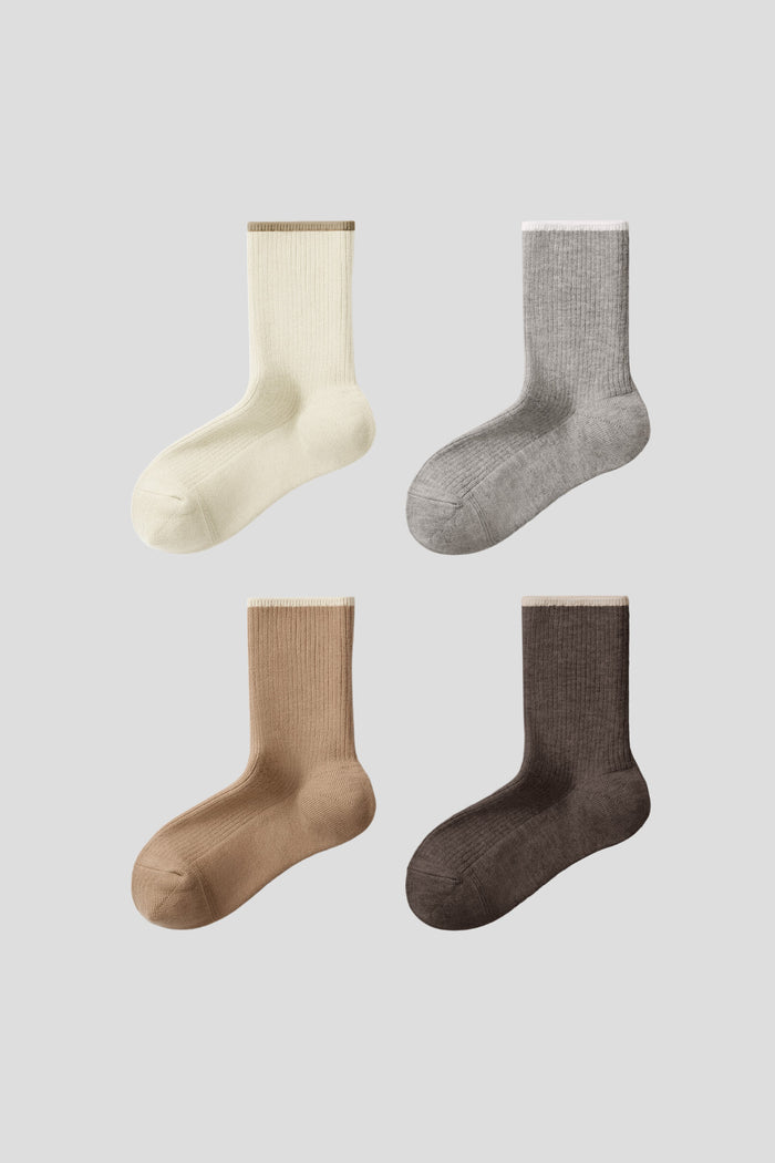 F / Milk White + Light Gray + Coffee + Purple