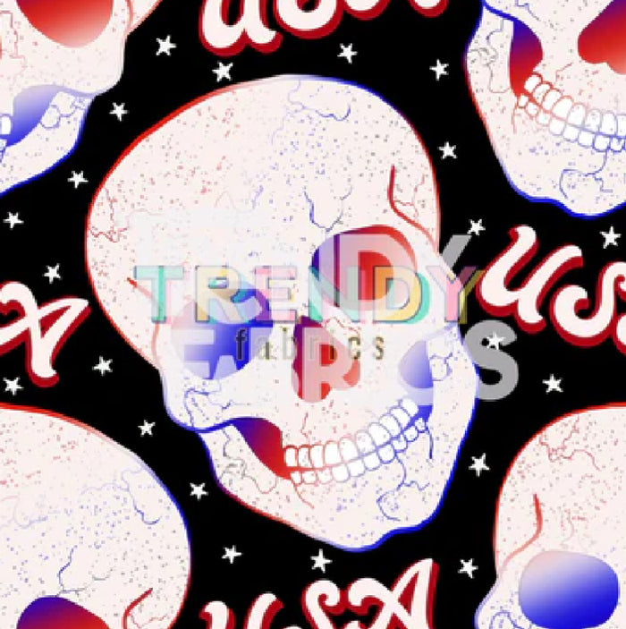 USA Skulls Made to Order Single Items (Made in rib unless you select a swim item)