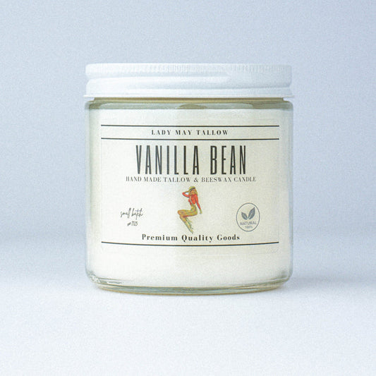 Vanilla Bean Tallow & Beeswax Candle | 16 oz