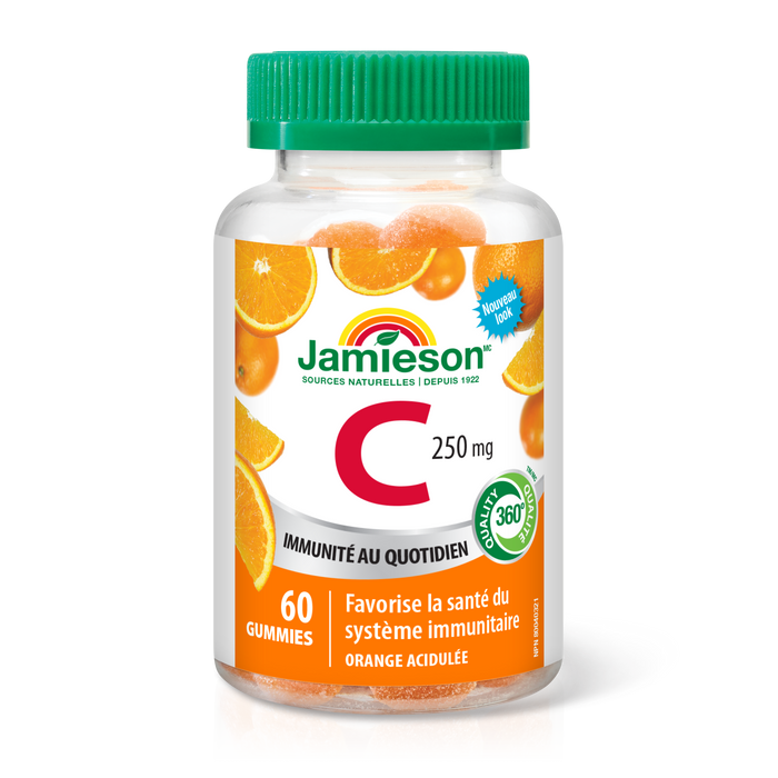 31000491 Jamieson Vitamin C Gummies 250 mg 31000491_J_GUM_C_250mg_Orange_250cc_R2105_BTL_MAIN2