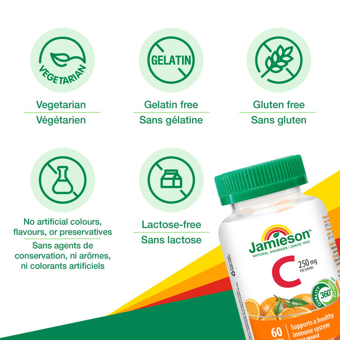 31000491 Jamieson Vitamin C Gummies 250 mg 240067_7067 Vit C Gummy Amazon Page_01