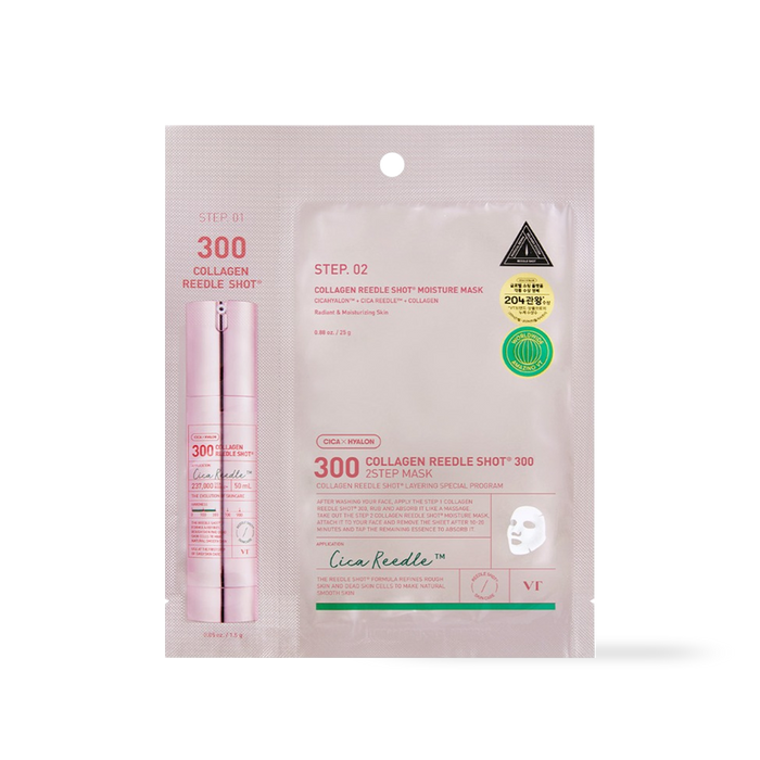 VT Cosmetics COLLAGEN Reedles Shot 300hL 2 STEP MASK