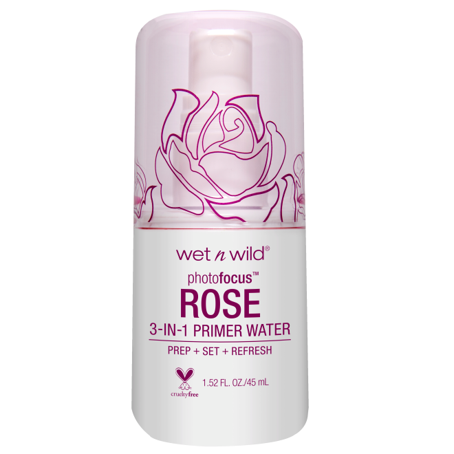 Wet n Wild Photo Focus Primer Water Rose Addiction 3 in 1 بخاخ برايمر مائي بالورد من ويت اند وايلد