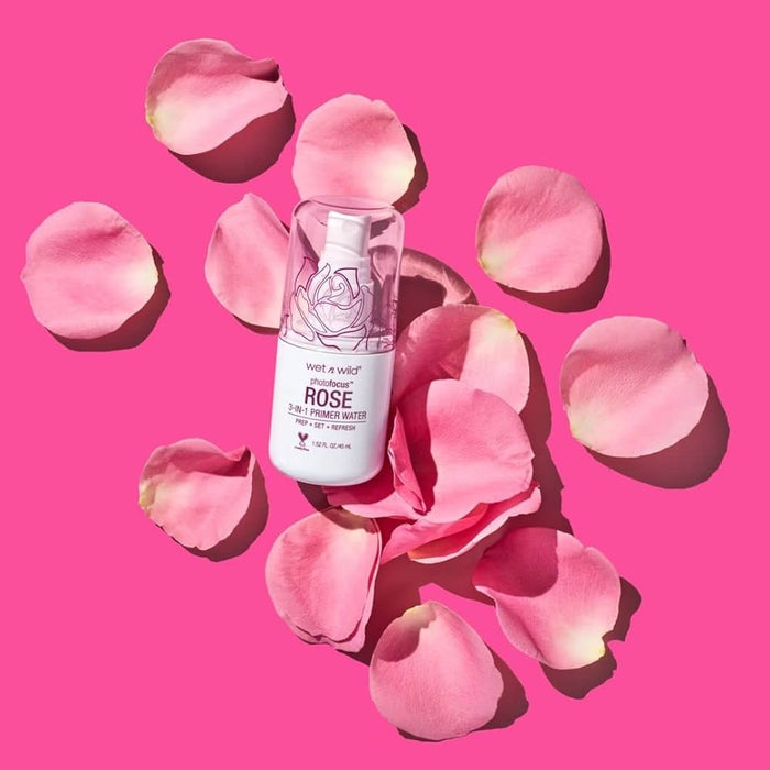Wet n Wild Photo Focus Primer Water Rose Addiction 3 in 1 بخاخ برايمر مائي بالورد من ويت اند وايلد