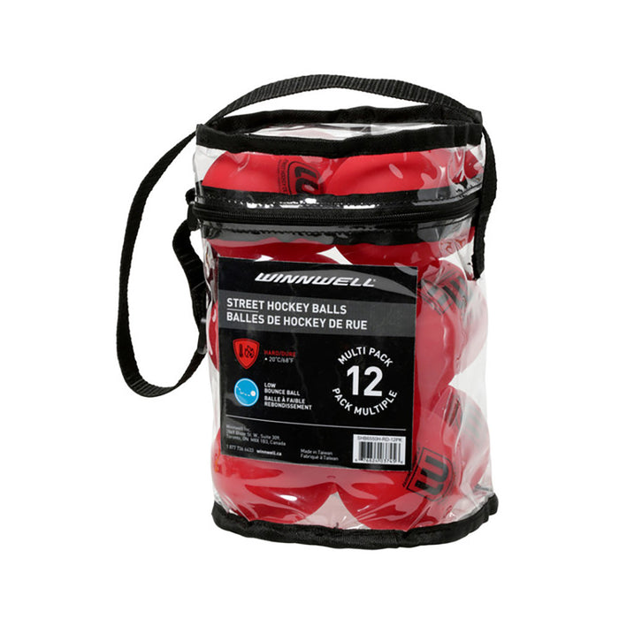 Winnwell 65MM 50G Street Hockey Ball 12-Pack w/PVC Bag
