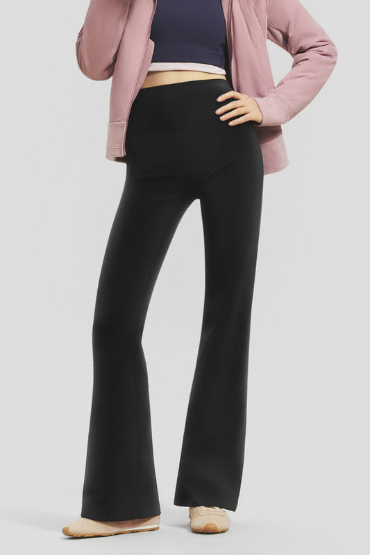 Women's High-Stretch Latex Waist Slight Flare Pants EL031/EL034