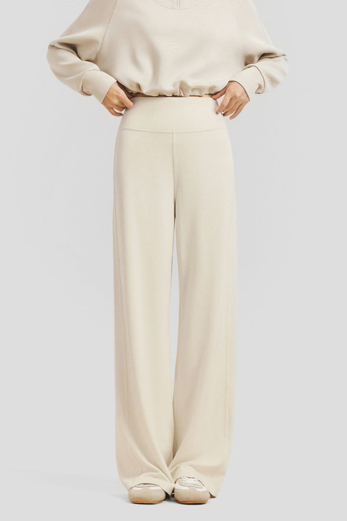 Women's High-Stretch Latex Waist Straight-Leg Pants EL033/EL035