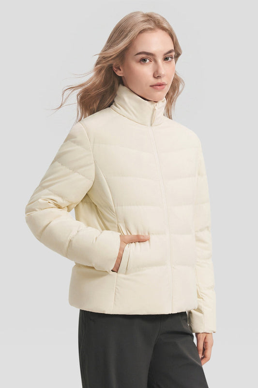 Women's Lightweight Stretch Regular-Fit Down Jacket (Mid Warmth) HD015