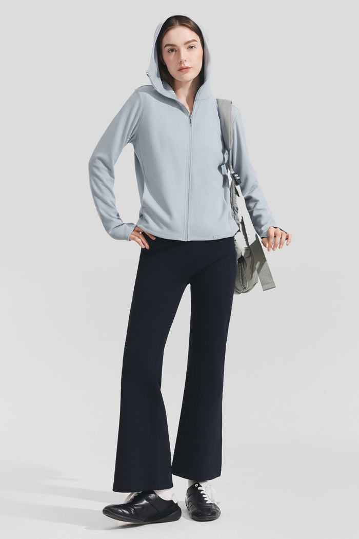 Women's Relaxed-Fit Fleece Sun Protection Jacket UV009