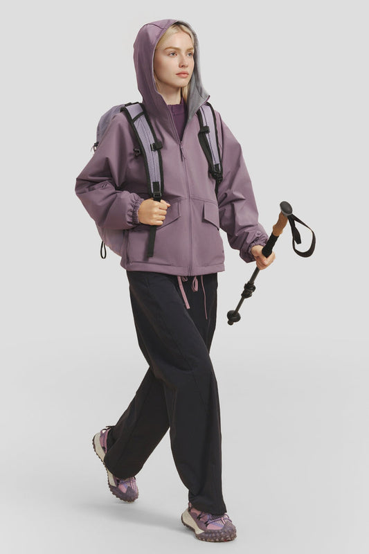 Women's Reversible Micro Fleece Hooded Jacket (Mid Warmth) PM030