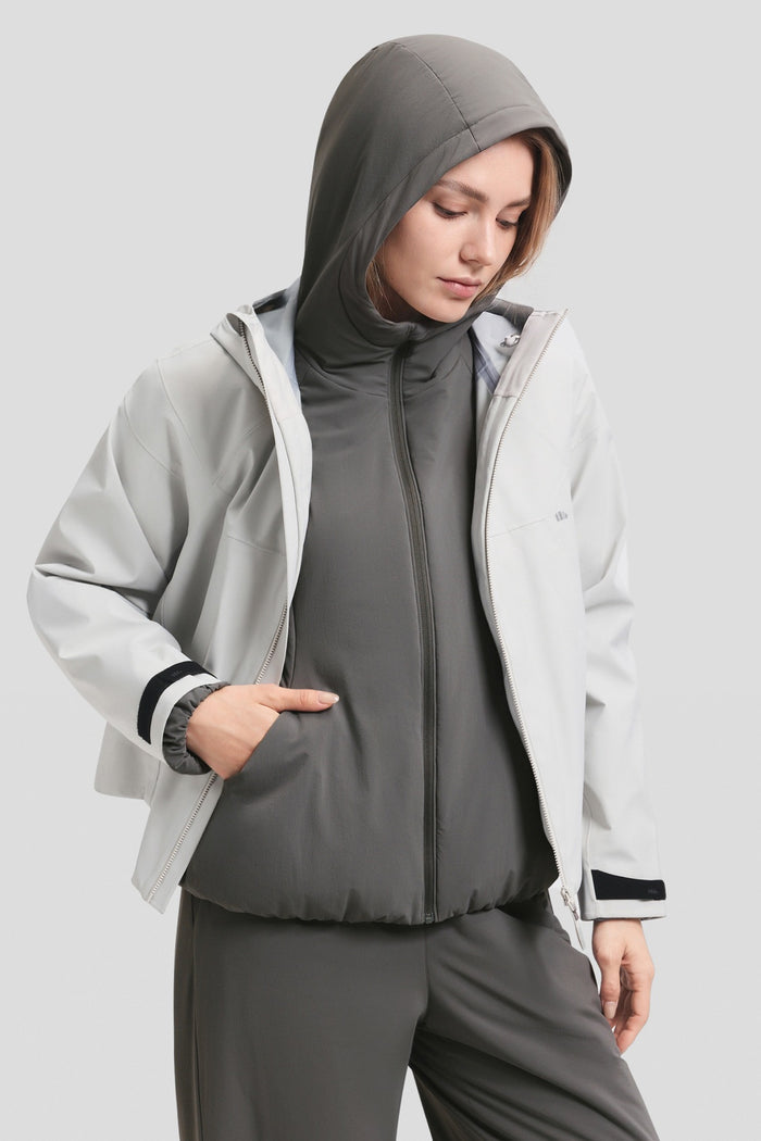 Women's Stretch Hooded Insulated Jacket (Mid Warmth) EF003