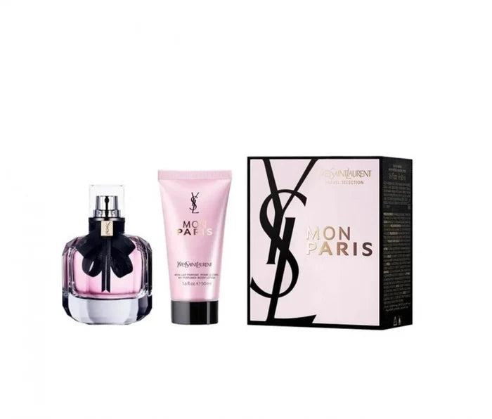 YSL Mon Paris Travel Set For Women EDP 50ml+Body Lotion 50ml