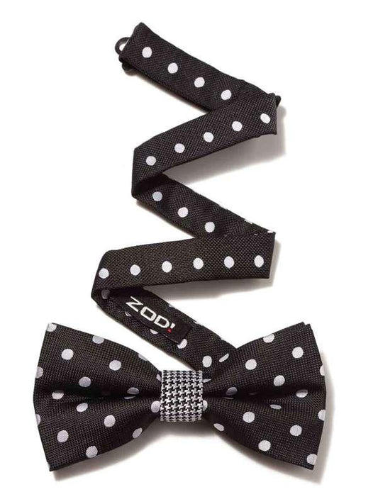 ZOD! Dotted Black Microfibre Bow Tie