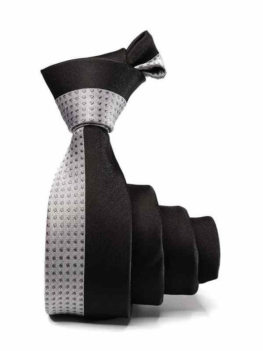 ZOD! Dotted Dark Grey Microfibre Tie