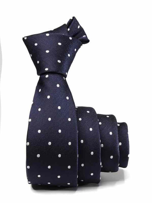 ZOD! Dotted Navy Microfibre Tie