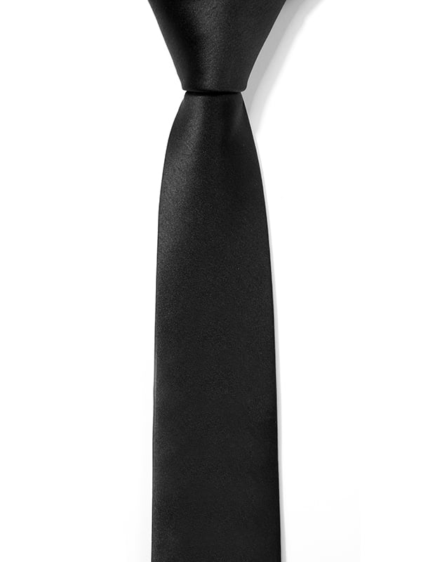ZOD! Plain Black Microfibre Tie