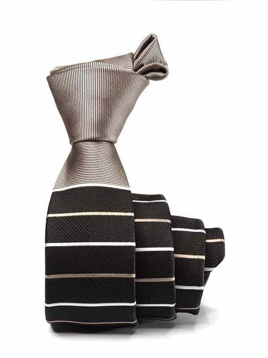 ZOD! Stripe Black Microfibre Tie
