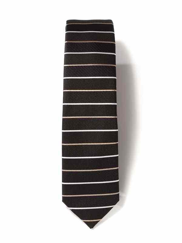 ZOD! Stripe Black Microfibre Tie