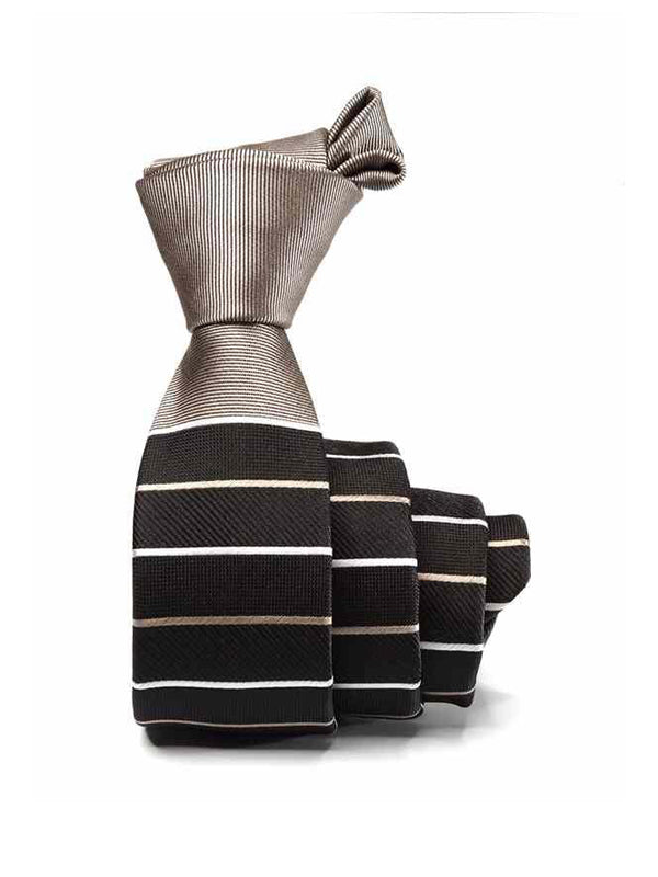 ZOD! Stripe Black Microfibre Tie