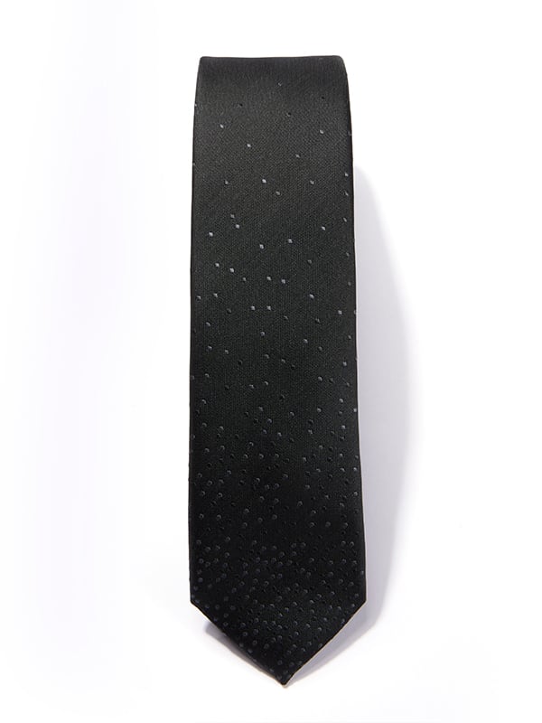 ZOD! Structure Black Microfibre Tie