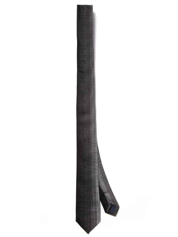 ZOD! Structure Black Microfibre Tie