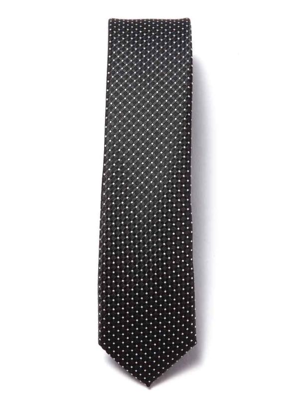 ZOD! Structure Black Microfibre Tie