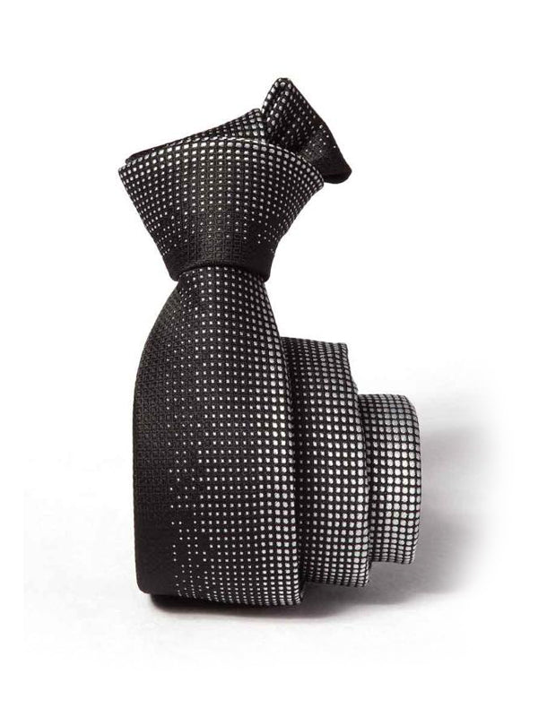 ZOD! Structure Black Microfibre Tie